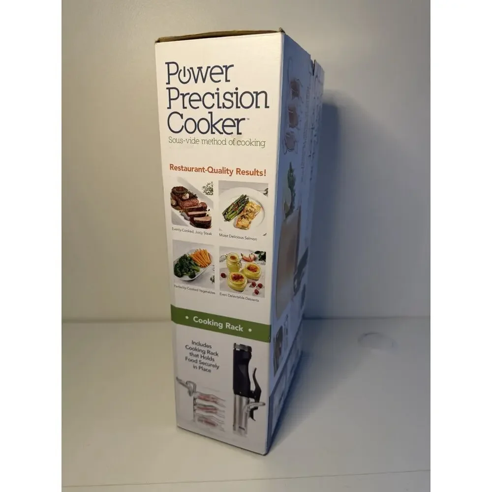 Power Precision Cooker - Sous Vide Method of Cooking - New In Box with Cookbook